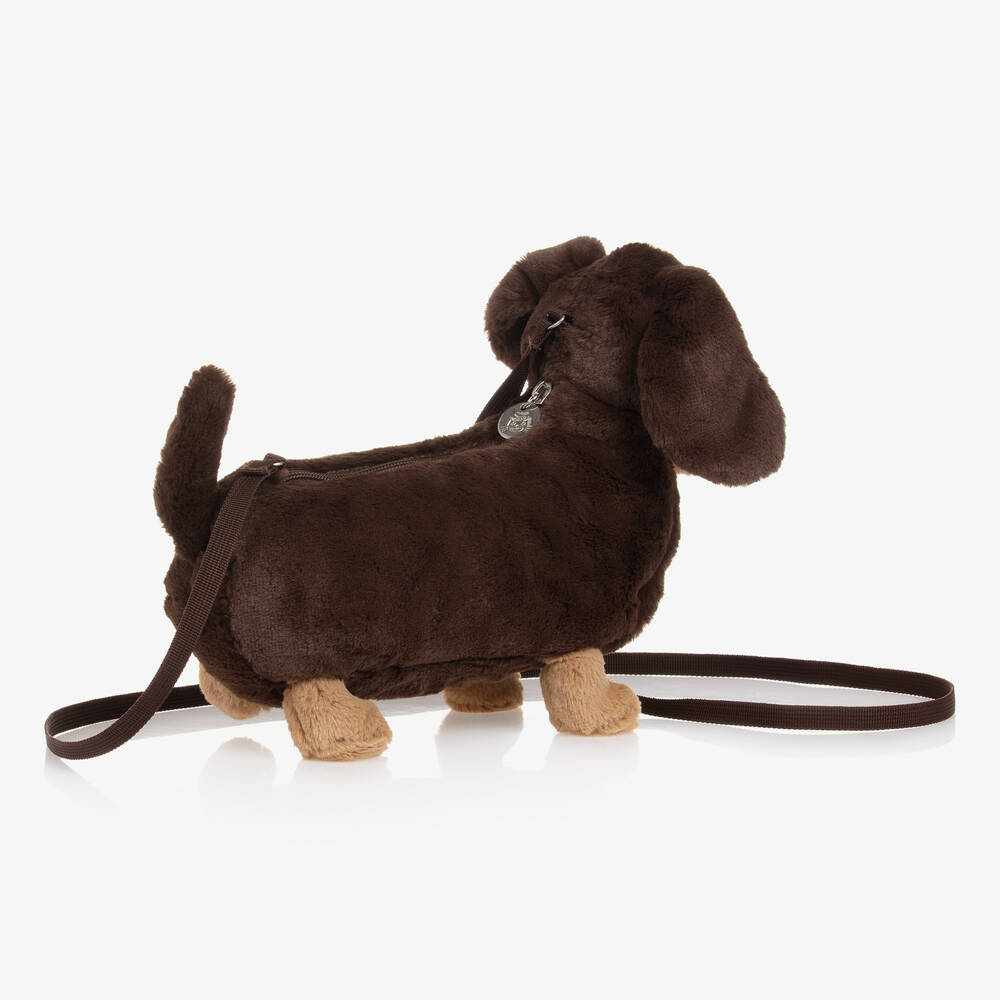 Jellycat - Brown Otto Sausage Dog Bag (22cm) | Childrensalon