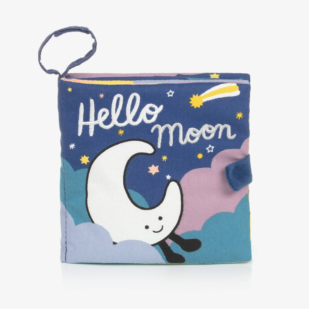 Jellycat - كتاب قماش قطن لون كحلي للأطفال (16سم) | Childrensalon