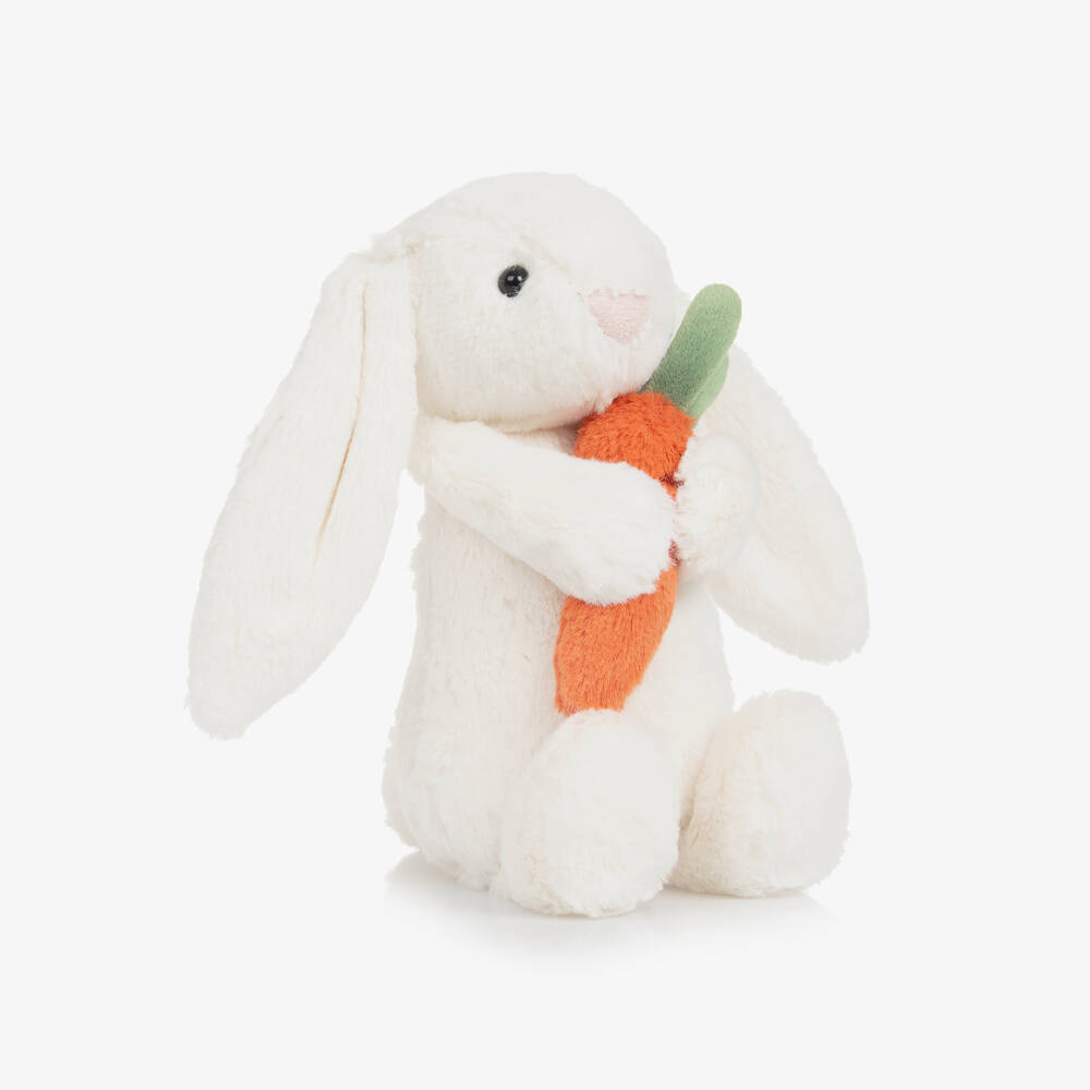 Jellycat - Ivory Bashful Bunny Carrot Soft Toy (18cm) | Childrensalon