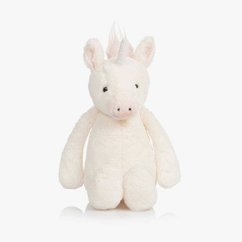 Jellycat - Ivory Bashful Unicorn Soft Toy (31cm) | Childrensalon