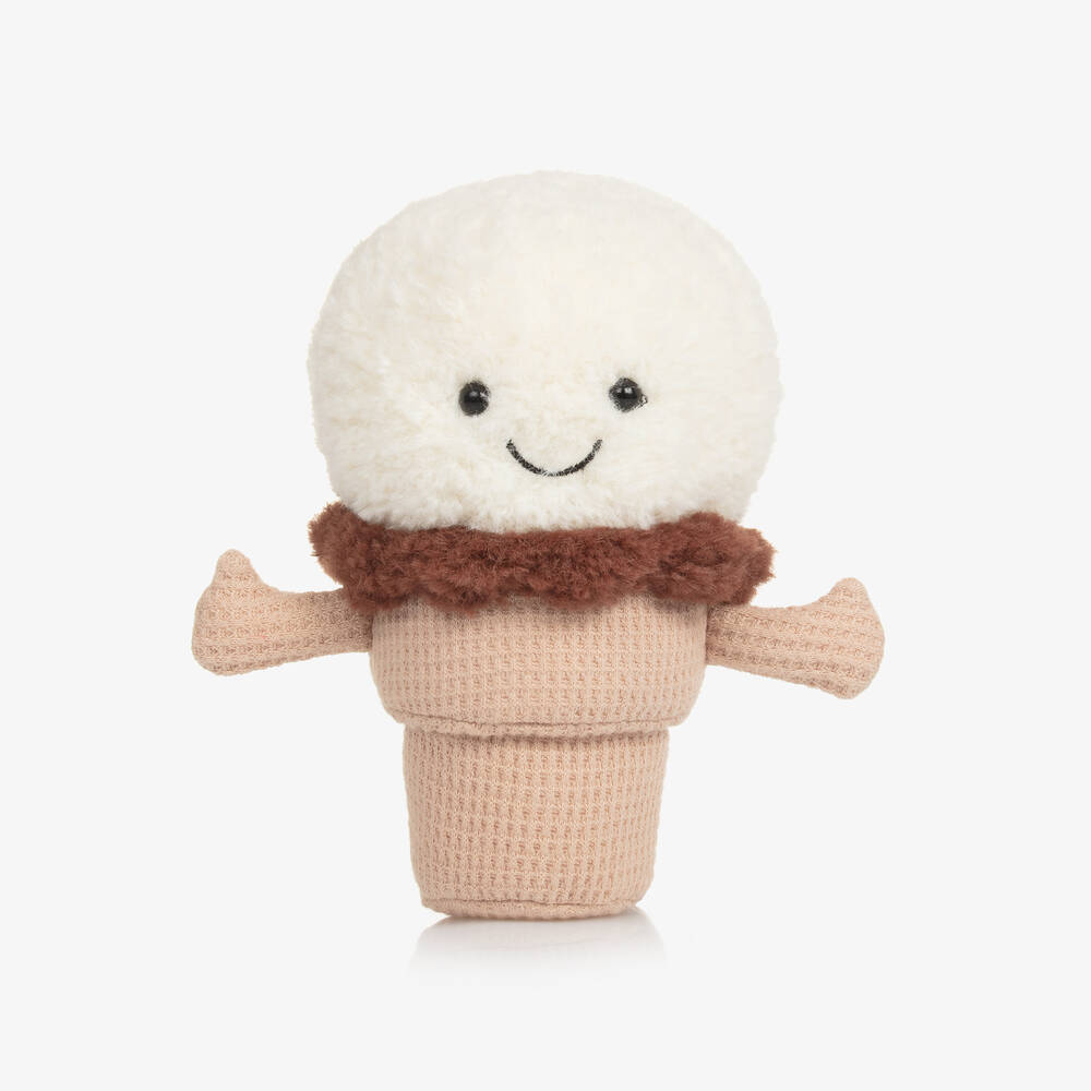 Jellycat - Ivory & Beige Ice Cream Soft Toy (14cm) | Childrensalon