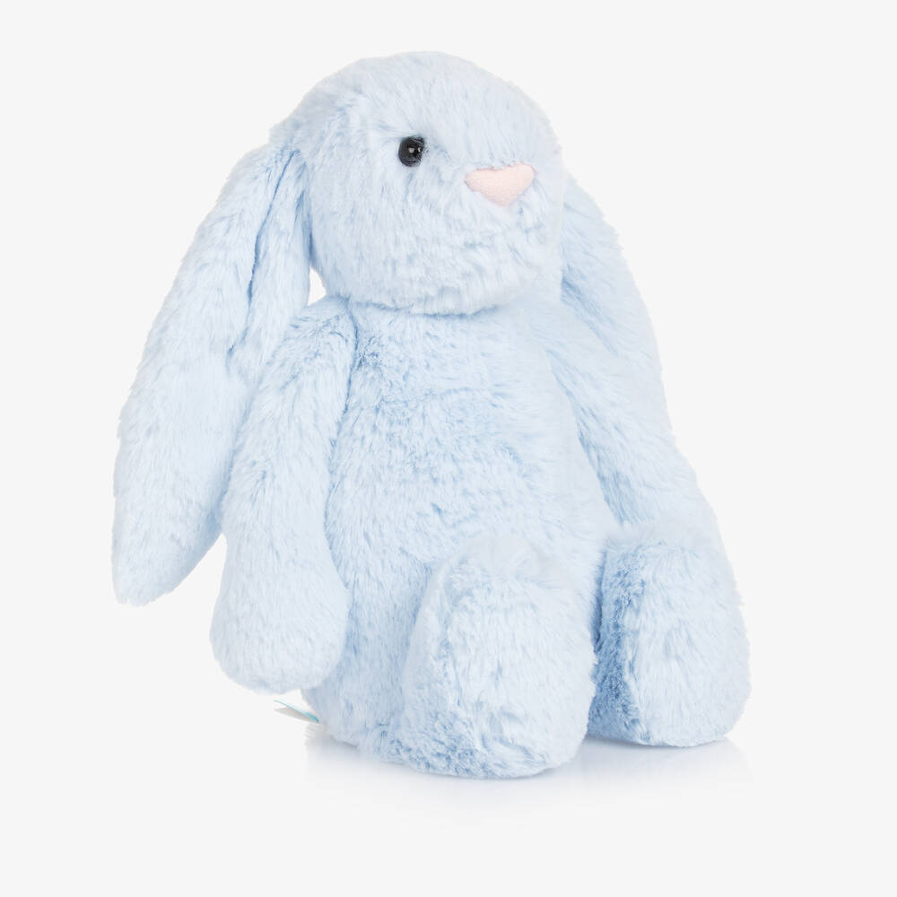 Jellycat - لعبة طرية Bashful Bunny Rabbit فرو صناعي لون أزرق (31 سم) | Childrensalon