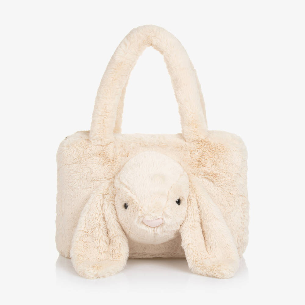 Jellycat - Pale Beige Smudge Rabbit Tote Bag (36cm) | Childrensalon