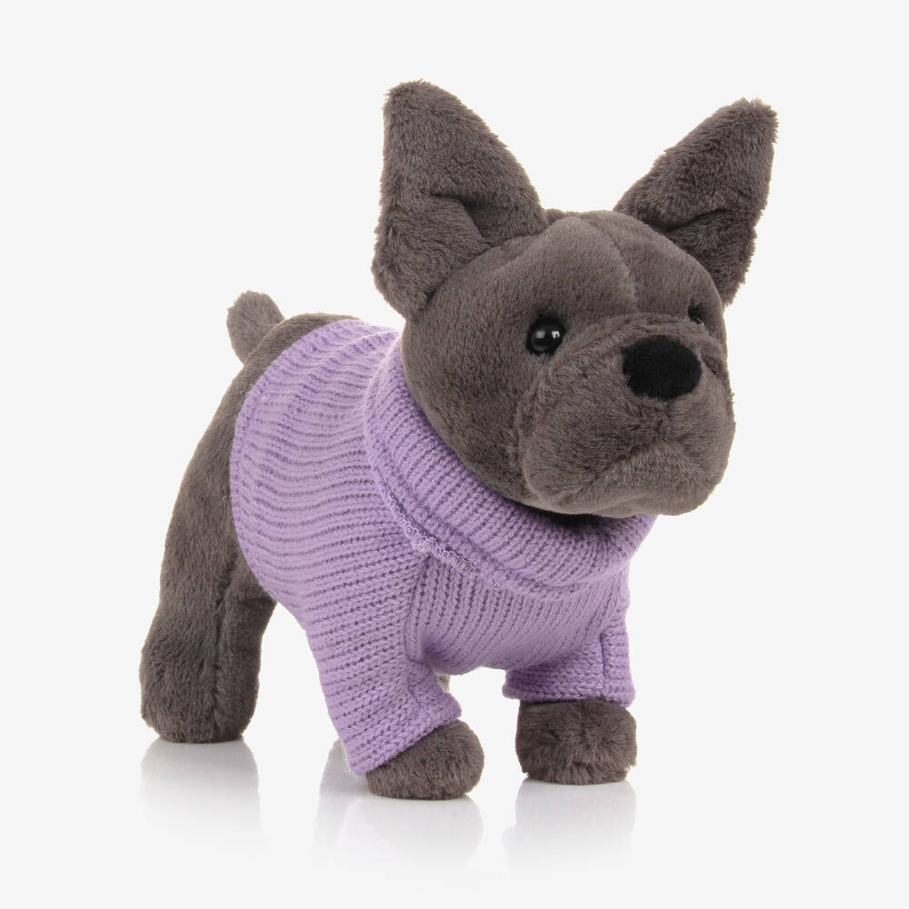 Jellycat - Purple Sweater French Bulldog Soft Toy (19cm) | Childrensalon