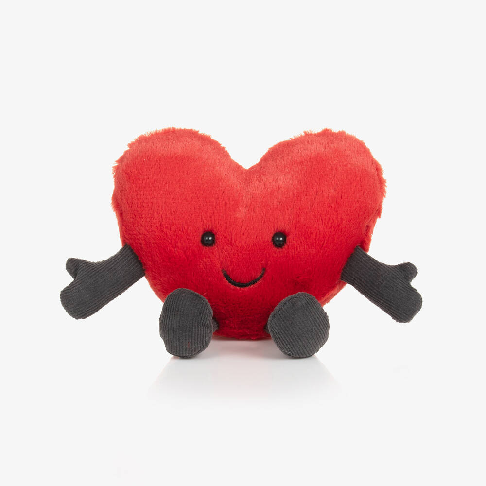 Jellycat - لعبة طرية قلب لون أحمر للأطفال (13 سم) | Childrensalon