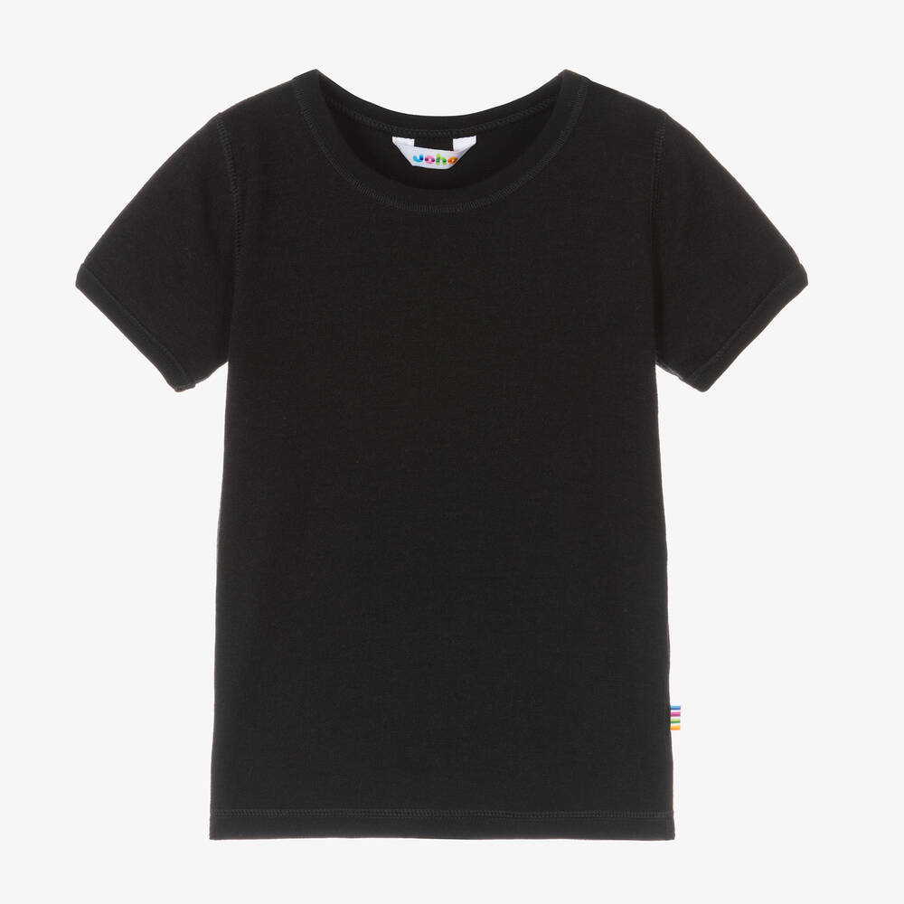 Joha - Черная футболка из органического хлопка | Childrensalon