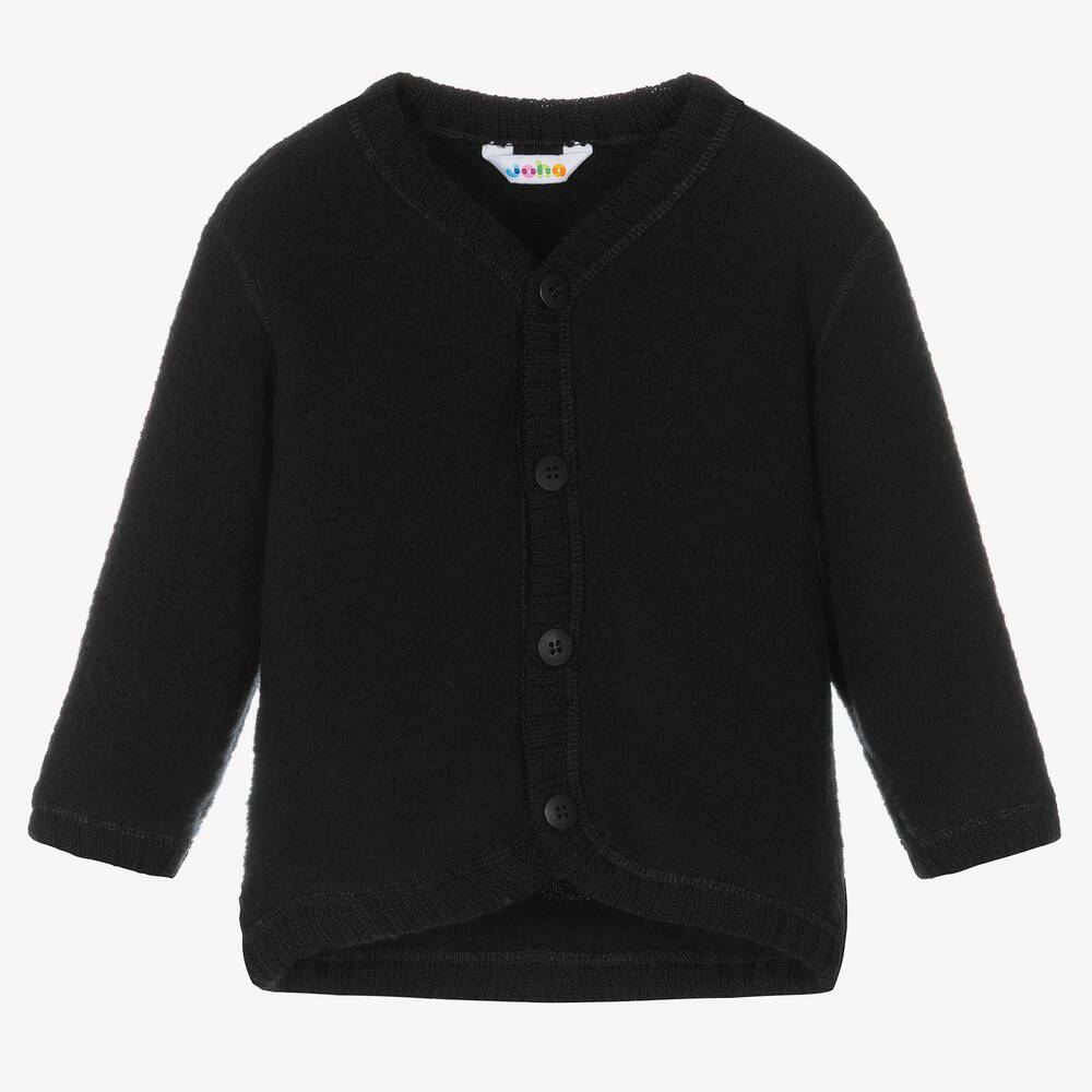 Joha - Gilet noir en laine thermique | Childrensalon
