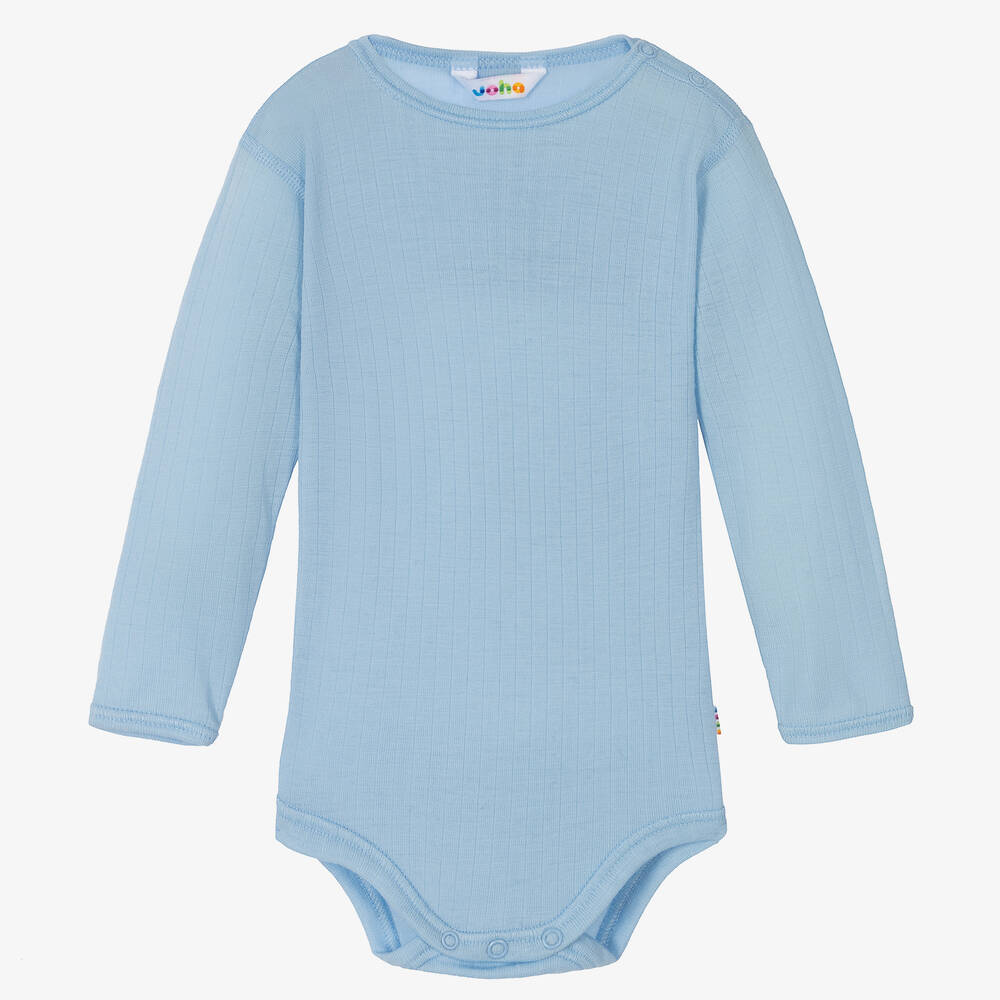 Joha - Bodi térmico azul de lana | Childrensalon