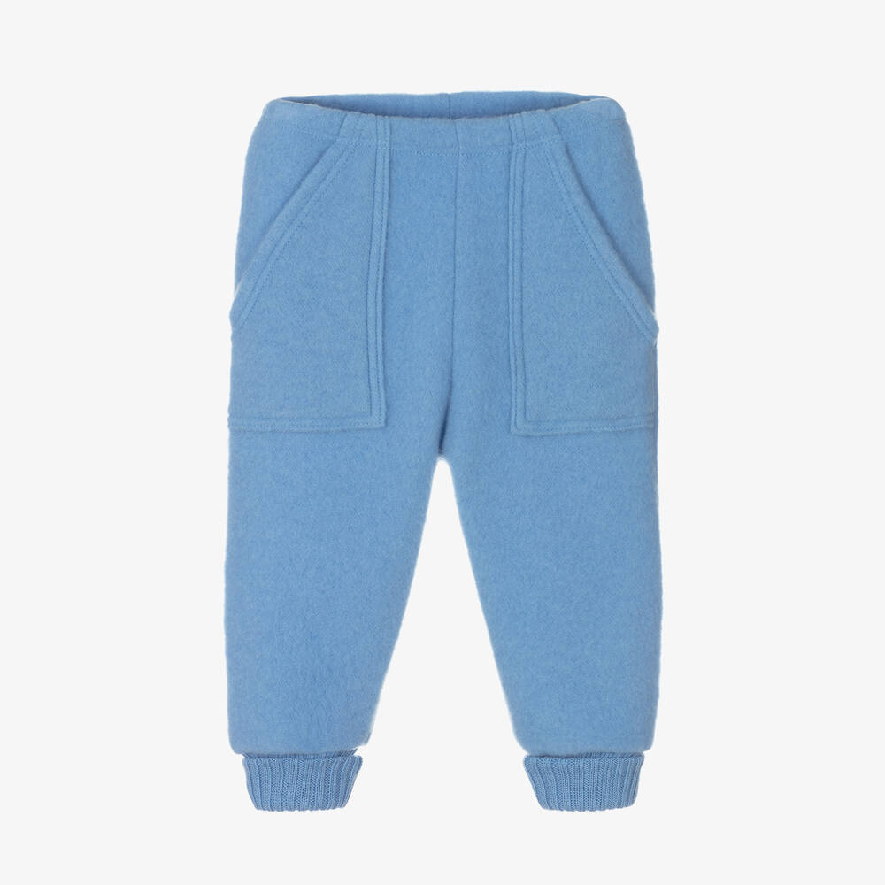 Joha - Pantalon de jogging bleu en laine thermique | Childrensalon