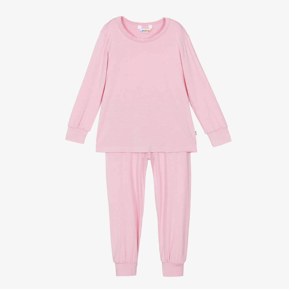 Joha - Girls Pink Organic Viscose Pyjamas | Childrensalon