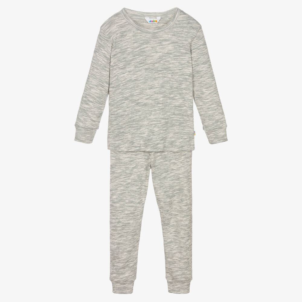 Joha - Grauer Pyjama aus Biobaumwolle | Childrensalon