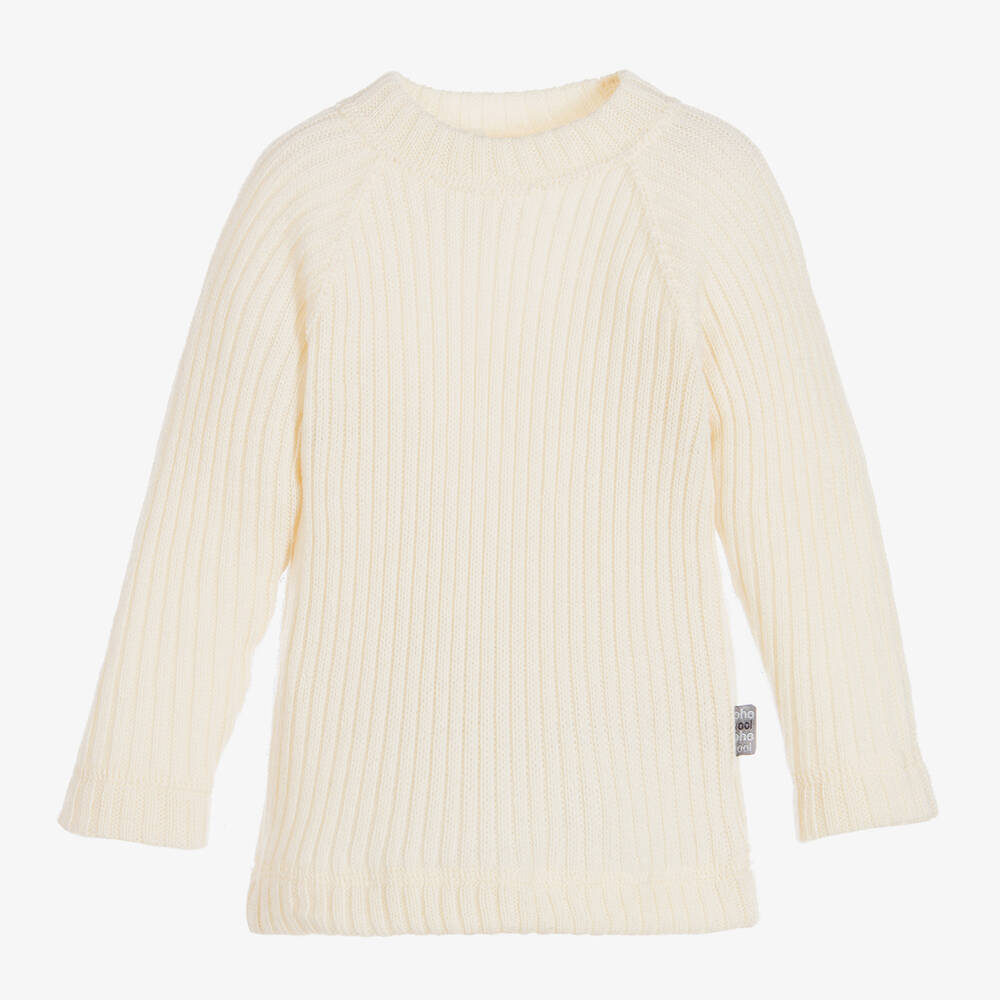 Joha - Кремовый свитер из мериносовой шерсти | Childrensalon
