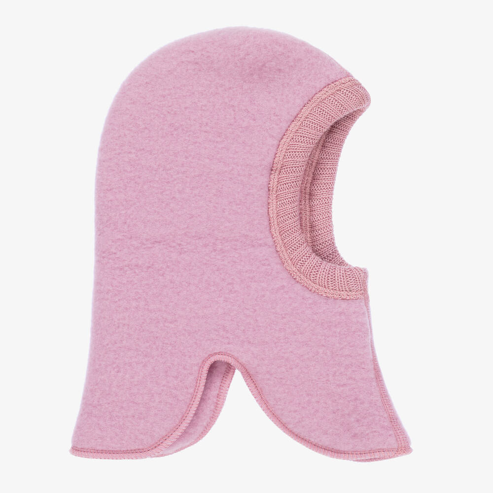 Joha - Розовая балаклава из мериносовой шерсти | Childrensalon