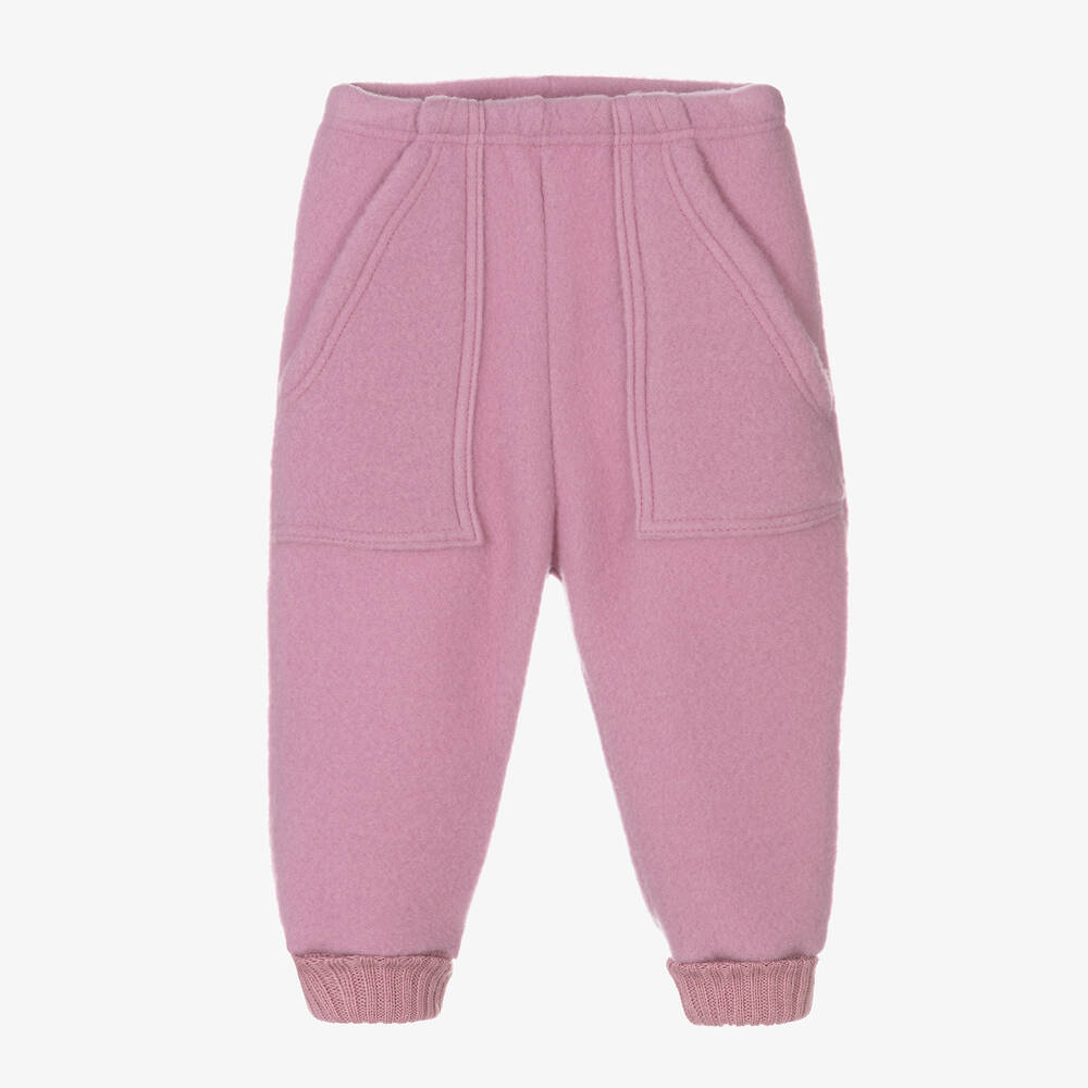Joha - Joggers térmicos rosas de lana | Childrensalon