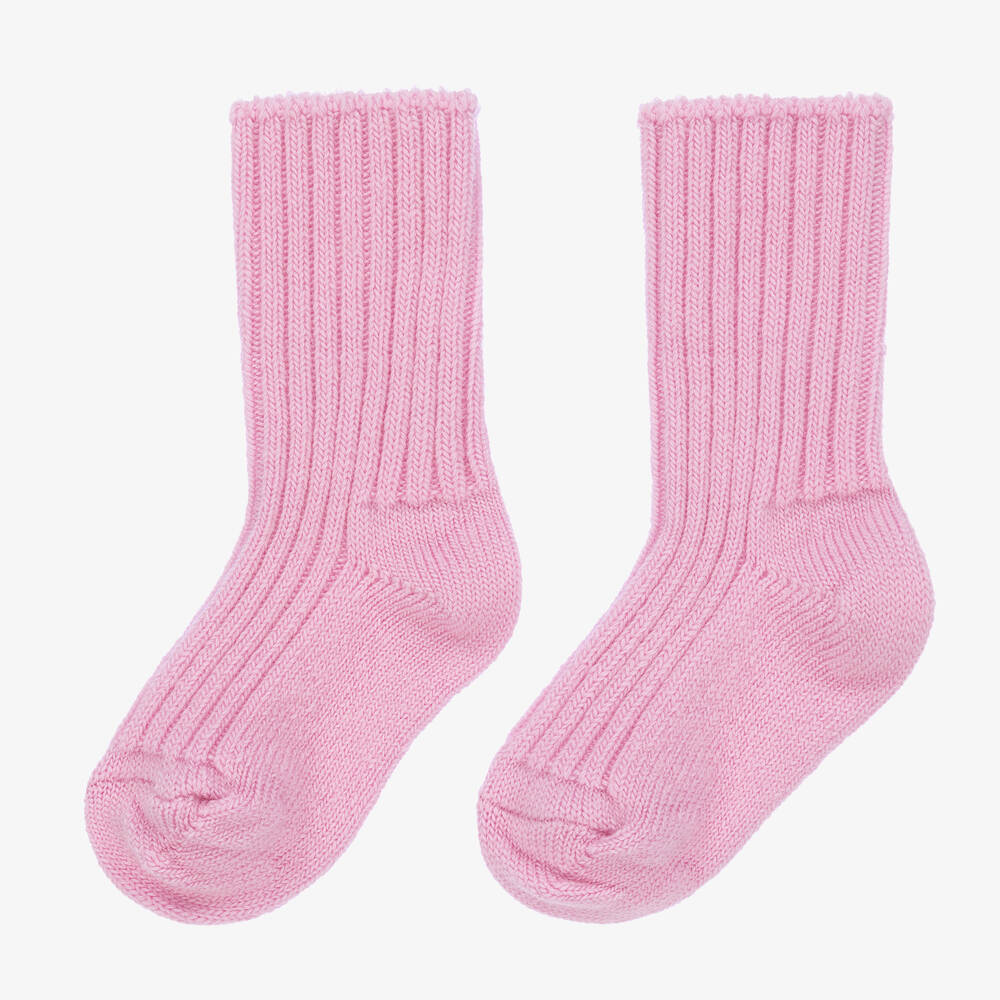 Joha - Pink Thermal Wool Socks | Childrensalon