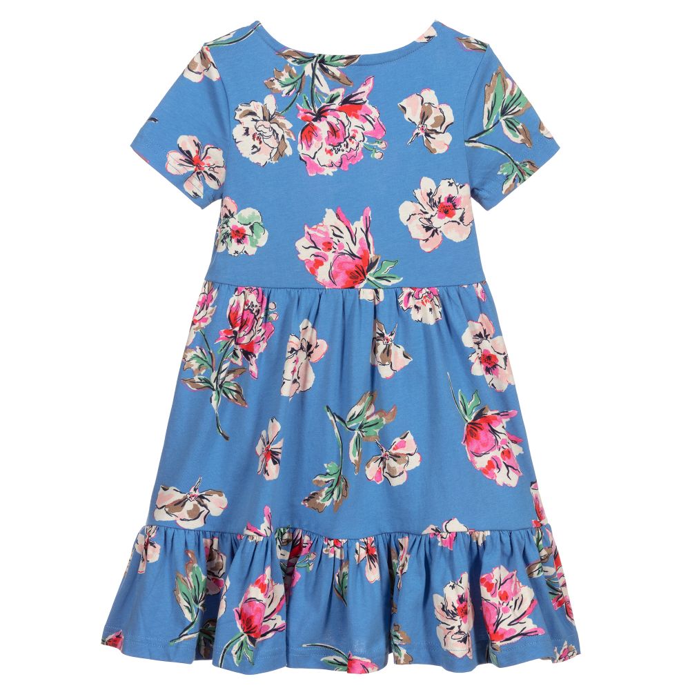 Joules - Blue Floral Cotton Dress | Childrensalon