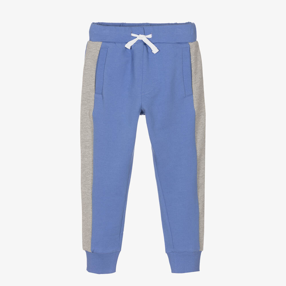 Joyday - Bas de jogging coton bleu et gris | Childrensalon