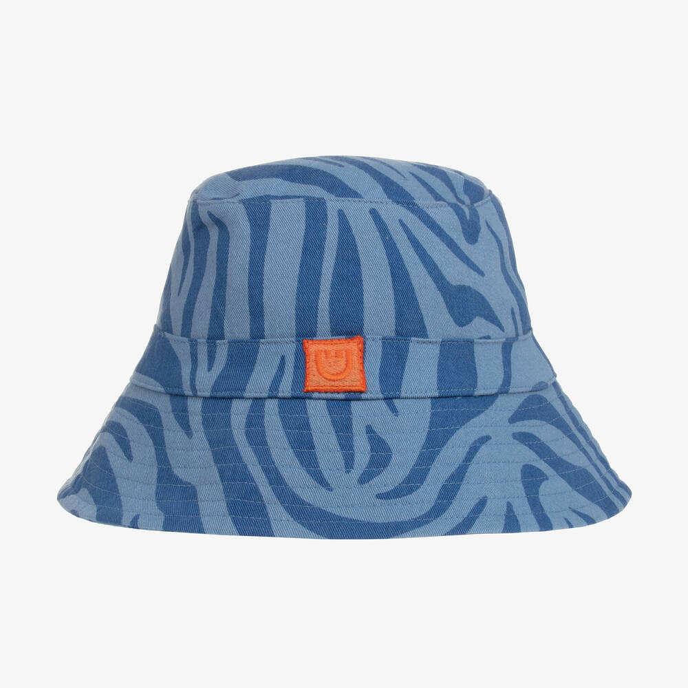 Joyday - Boys Blue Cotton Animal Print Bucket Hat | Childrensalon