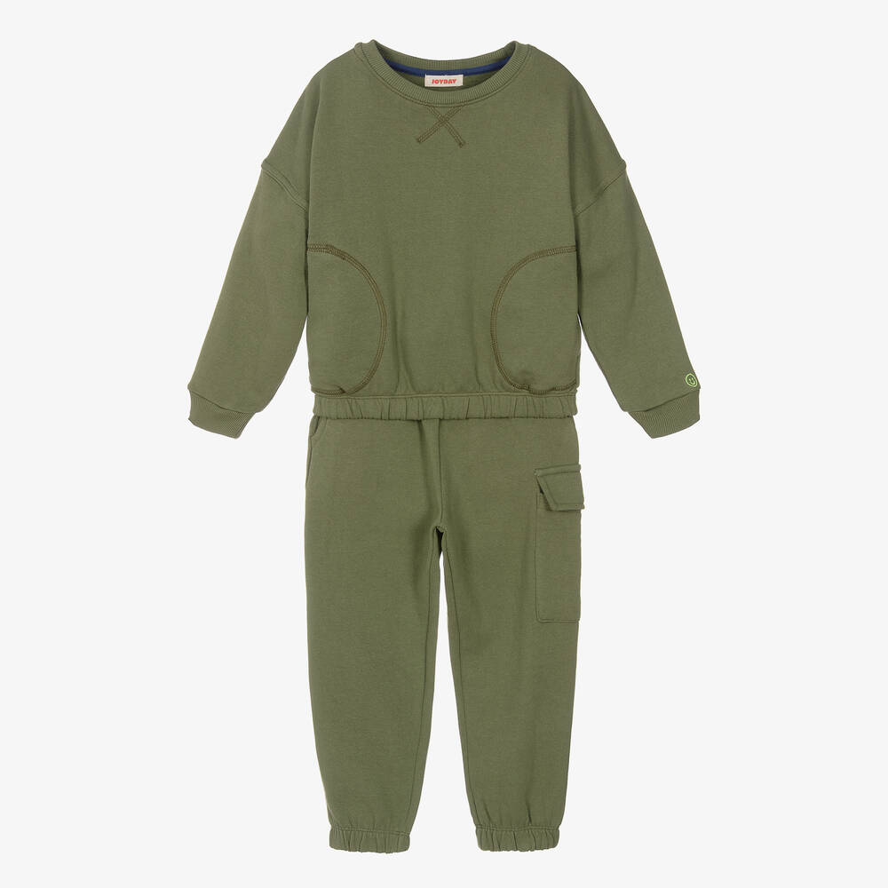 Joyday - Survêtement vert en jersey de coton | Childrensalon
