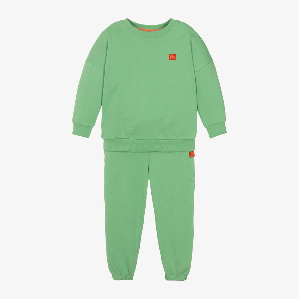 Joyday - بدلة رياضية قطن لون أخضر للأولاد | Childrensalon