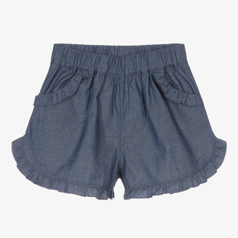 Joyday - Blaue Chambray-Shorts (M) | Childrensalon