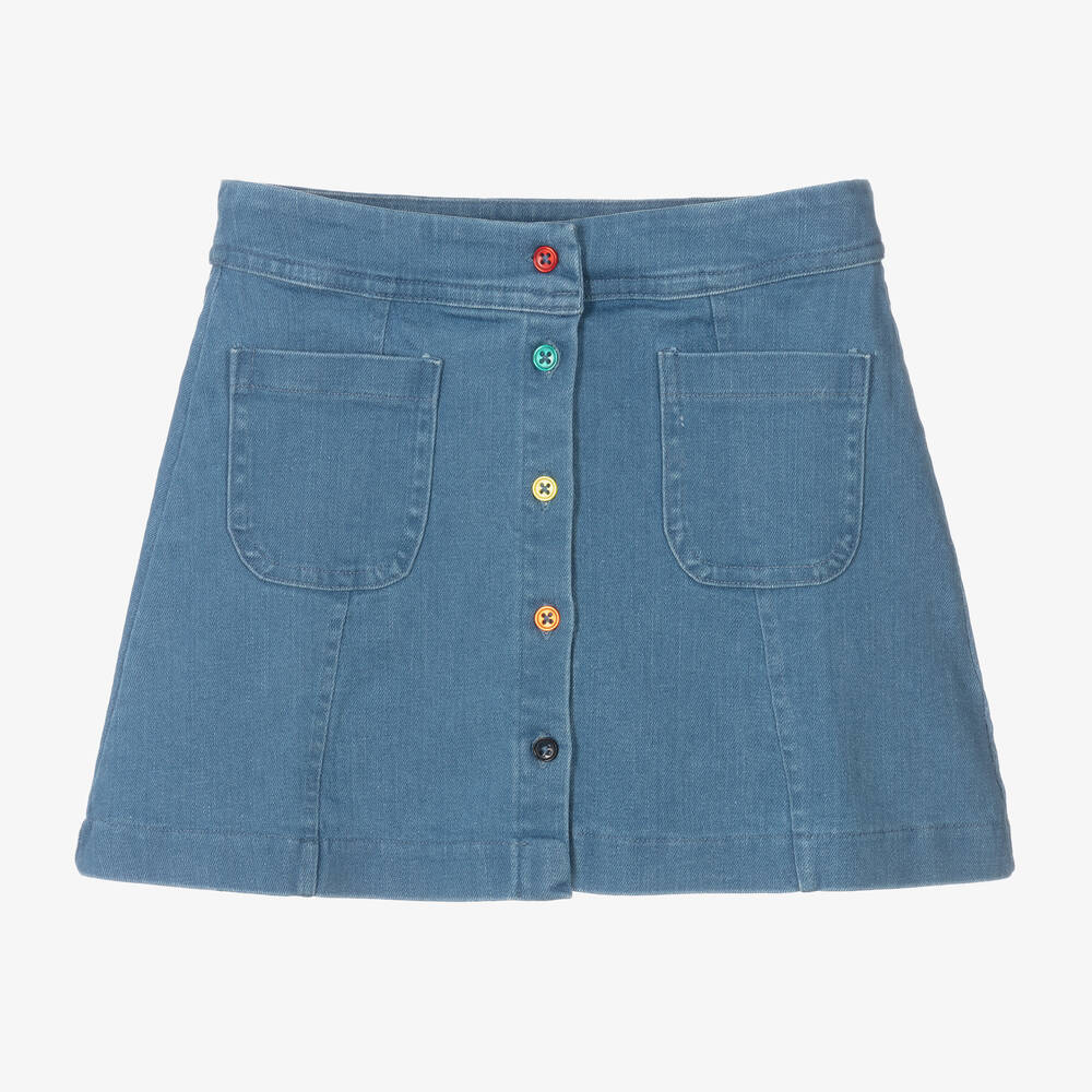 Joyday - Girls Blue Cotton Denim Skirt | Childrensalon