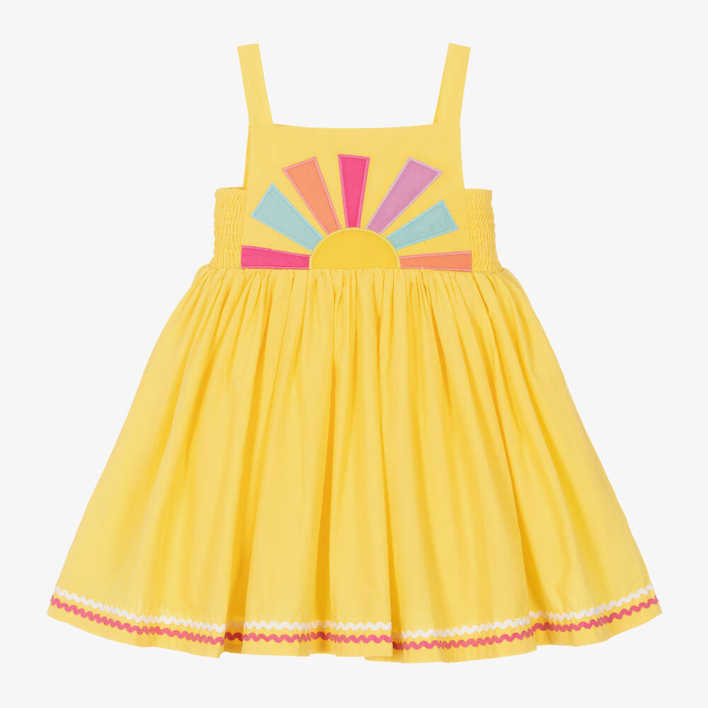 Joyday - فستان قطن بوبلين لون أصفر | Childrensalon