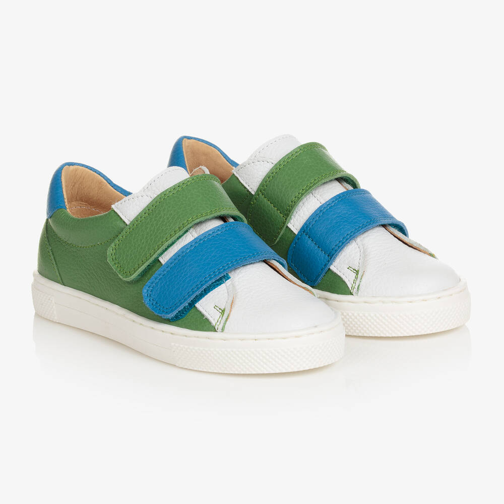 Joyday - Sneakers aus Leder in Grün und Weiß | Childrensalon