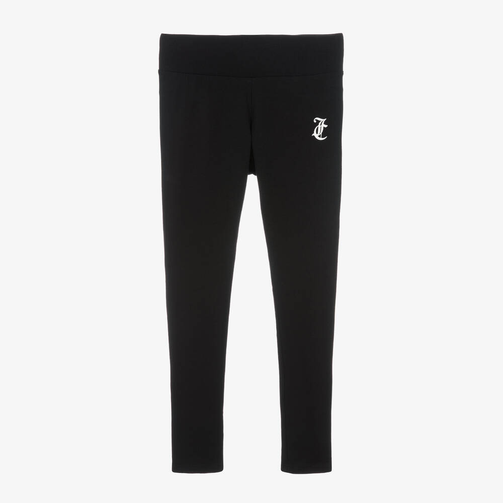 Juicy Couture - Girls Black Cotton Leggings | Childrensalon