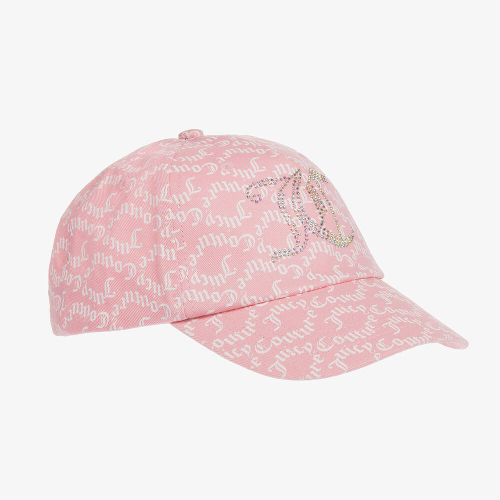Juicy Couture - Розовая хлопковая бейсболка для девочек | Childrensalon