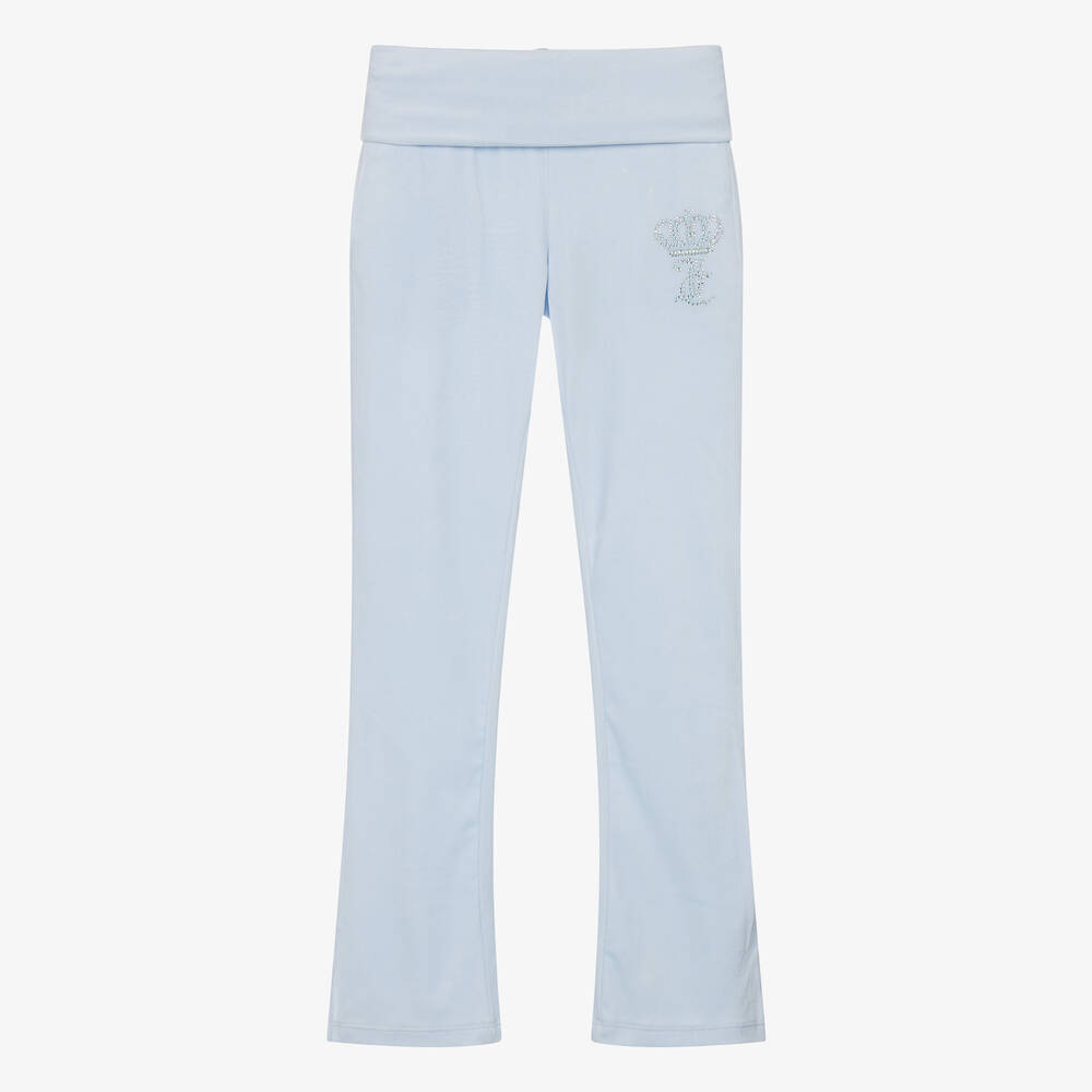 Shop Juicy Couture Teen Girls Blue Velour Joggers