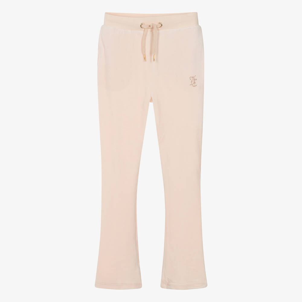 Juicy Couture - Teen Girls Blush Pink Flared Velour Joggers | Childrensalon