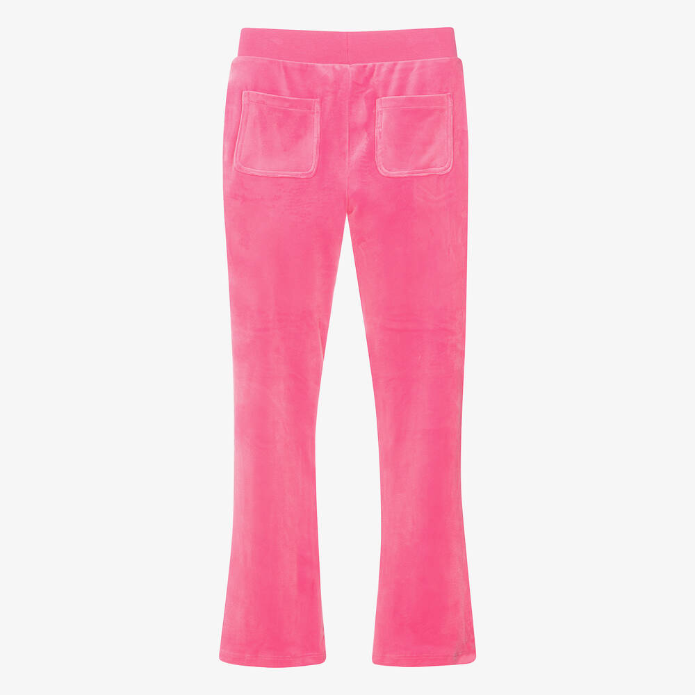 Juicy Couture - Teen Girls Pink Velour Flared Joggers