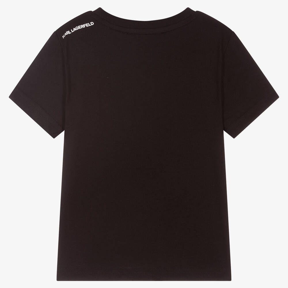 KARL LAGERFELD KIDS - Black Karl Iconik Logo T-Shirt | Childrensalon