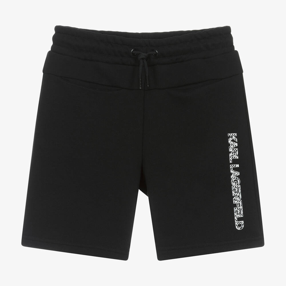 Karl Lagerfeld Kids Boys Teen Black Bermuda Shorts