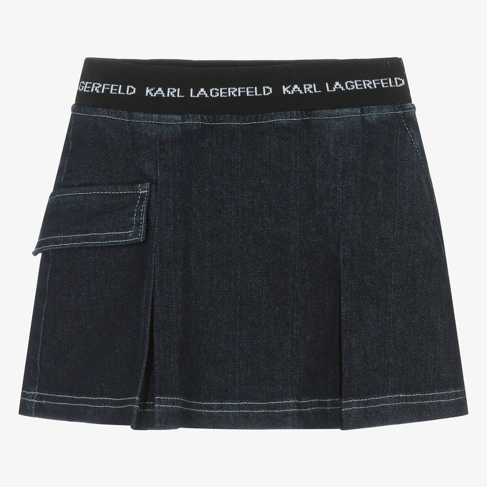 KARL LAGERFELD KIDS - Teen Girls Dark Blue Denim Skirt | Childrensalon