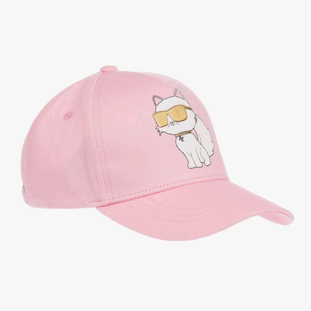 Karl Lagerfeld Teen Girls Pink Cotton Choupette Hat