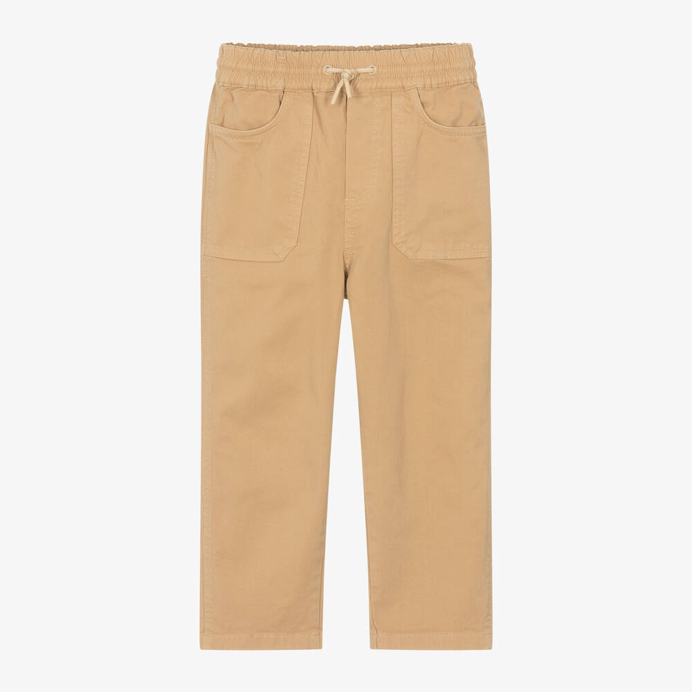 KENZO KIDS - Beige Cotton Twill Trousers | Childrensalon