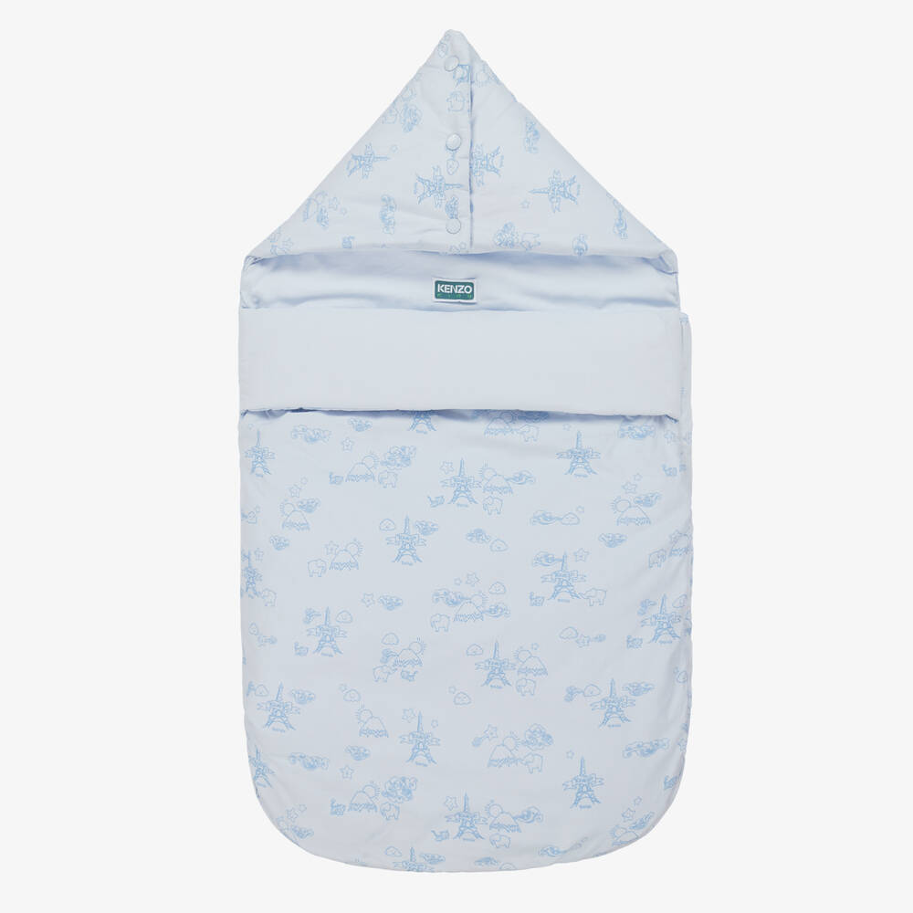 KENZO KIDS - Blue Cotton Baby Nest (80cm) | Childrensalon