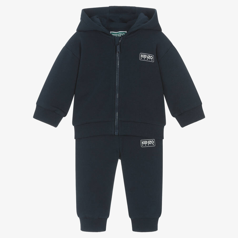 KENZO KIDS - Boys Blue Organic Cotton Tracksuit | Childrensalon