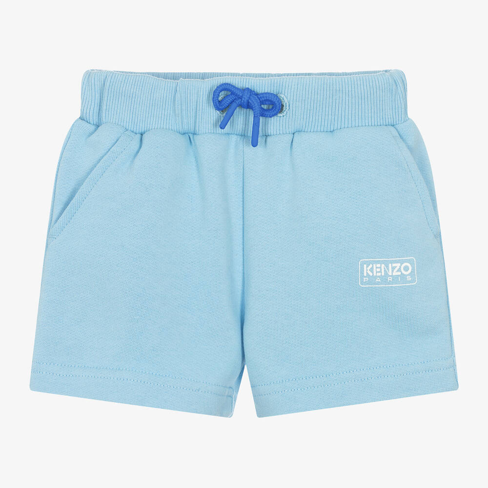 KENZO KIDS - Boys Light Blue Cotton Shorts | Childrensalon