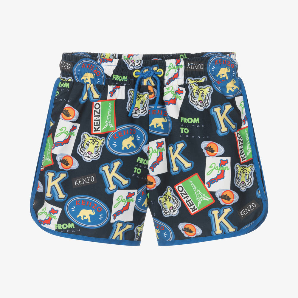 Kenzo Babies' Boys Navy Blue Logo Swim Shorts