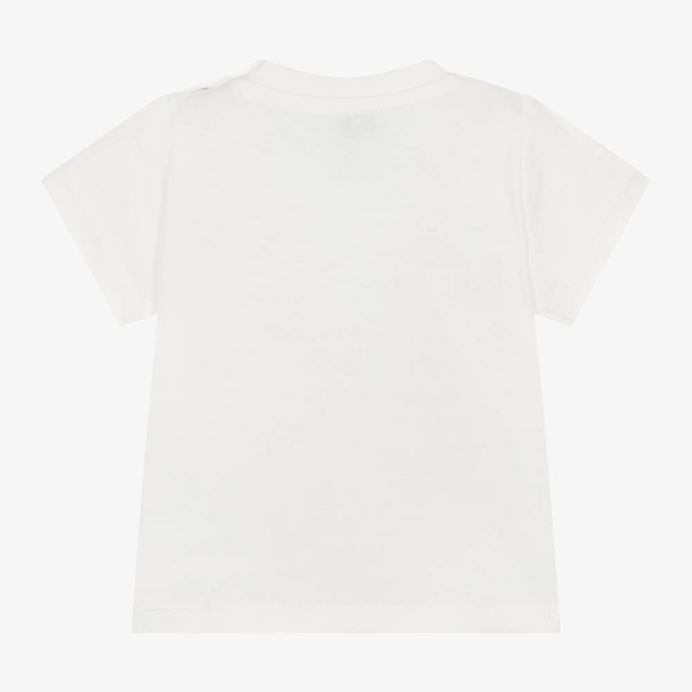 KENZO KIDS - Boys White Organic Cotton T-Shirt | Childrensalon