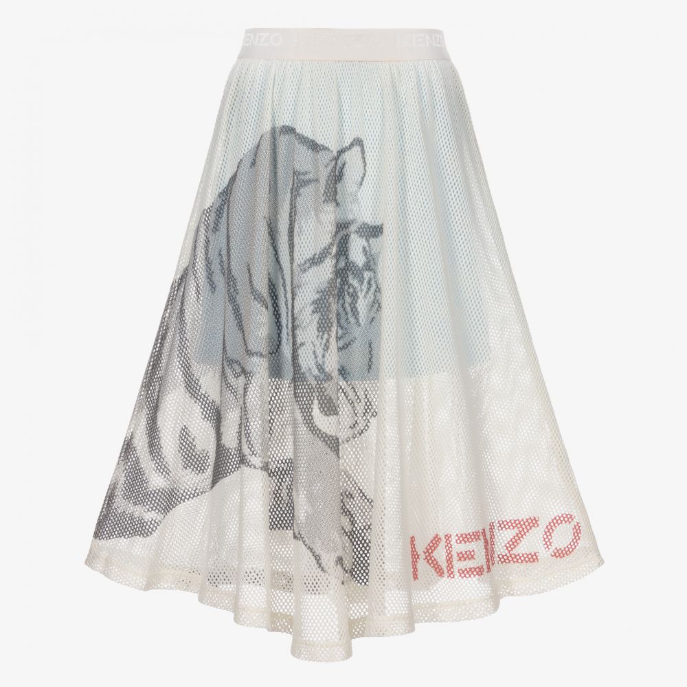 KENZO KIDS - Girls 2 in 1 Mesh Tiger Skirt | Childrensalon