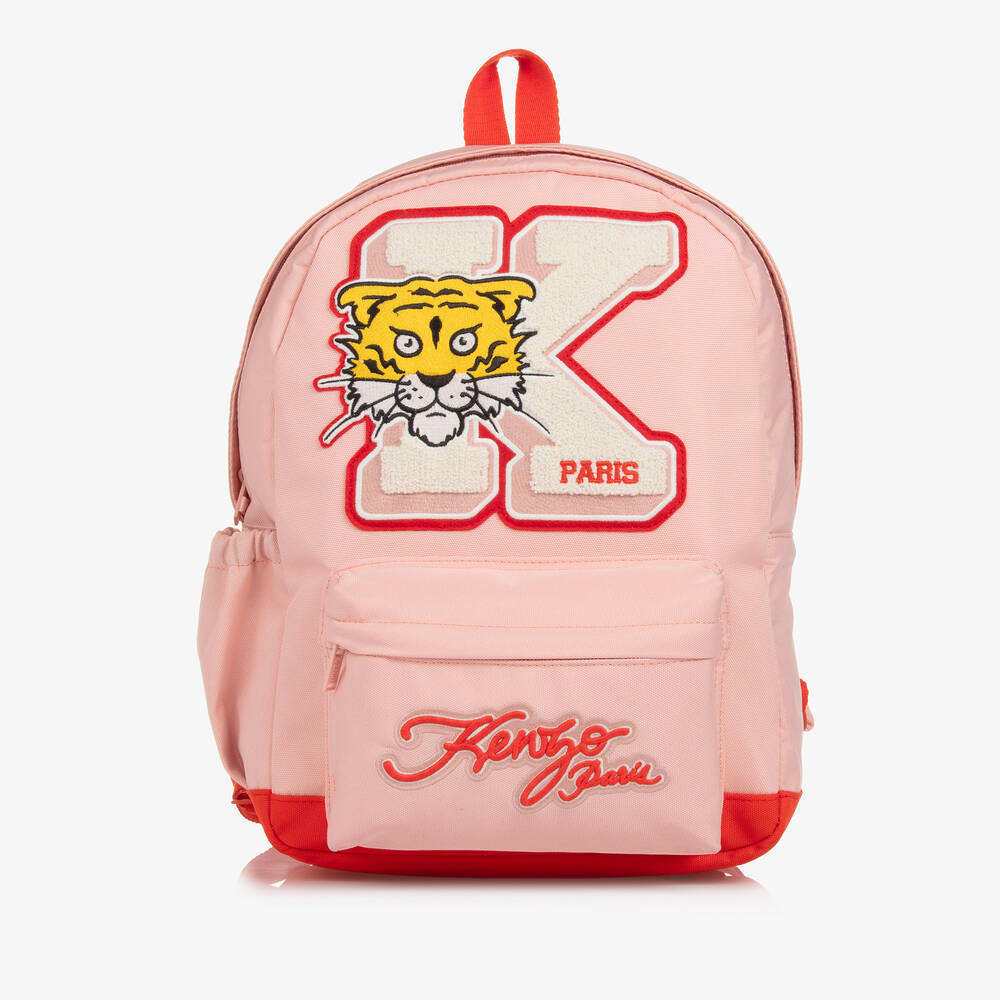 KENZO KIDS - Girls Pink Tiger Backpack (37cm) | Childrensalon