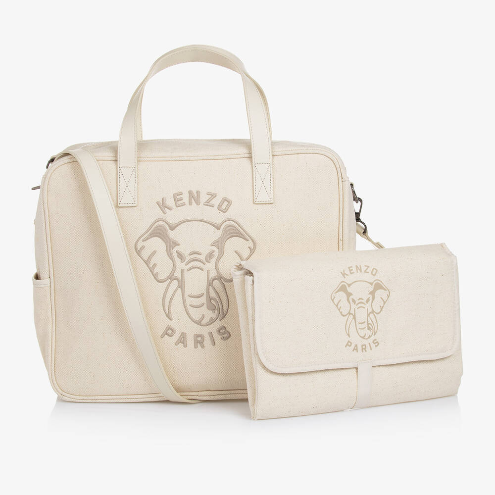 Kenzo Kids Ivory Elephant Baby Changing Bag (37cm) In Multi