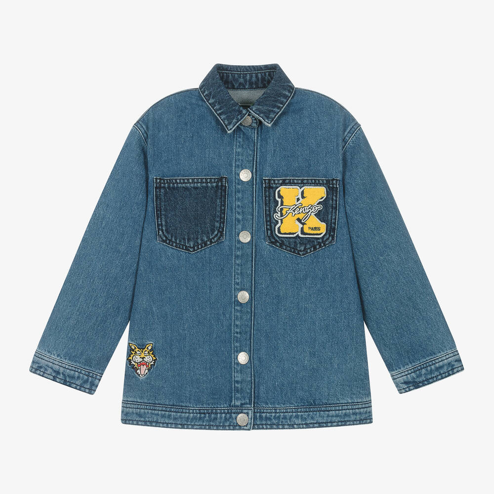 KENZO KIDS - Mid Blue Denim Jacket | Childrensalon