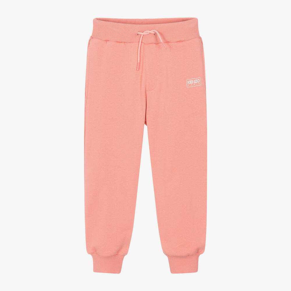 KENZO KIDS - Pink Organic Cotton Joggers | Childrensalon