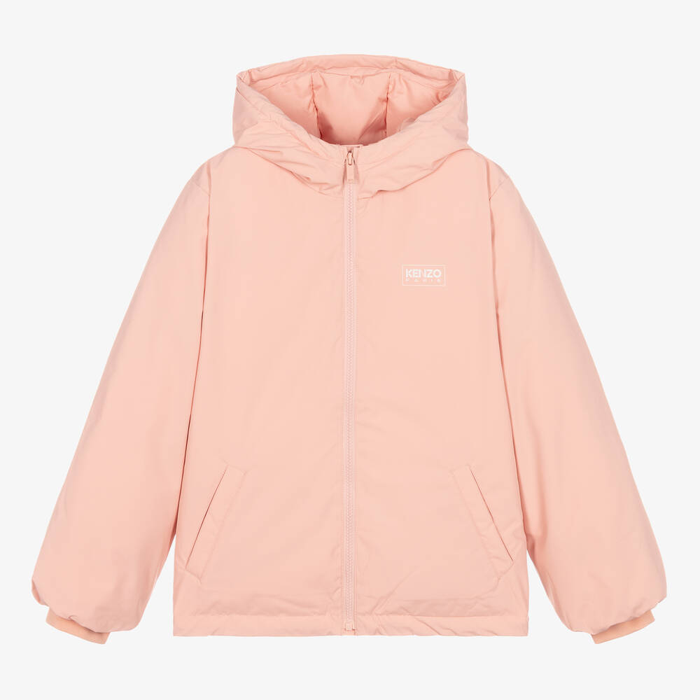 Kenzo Kids Teen Girls Pink Down Puffer Jacket