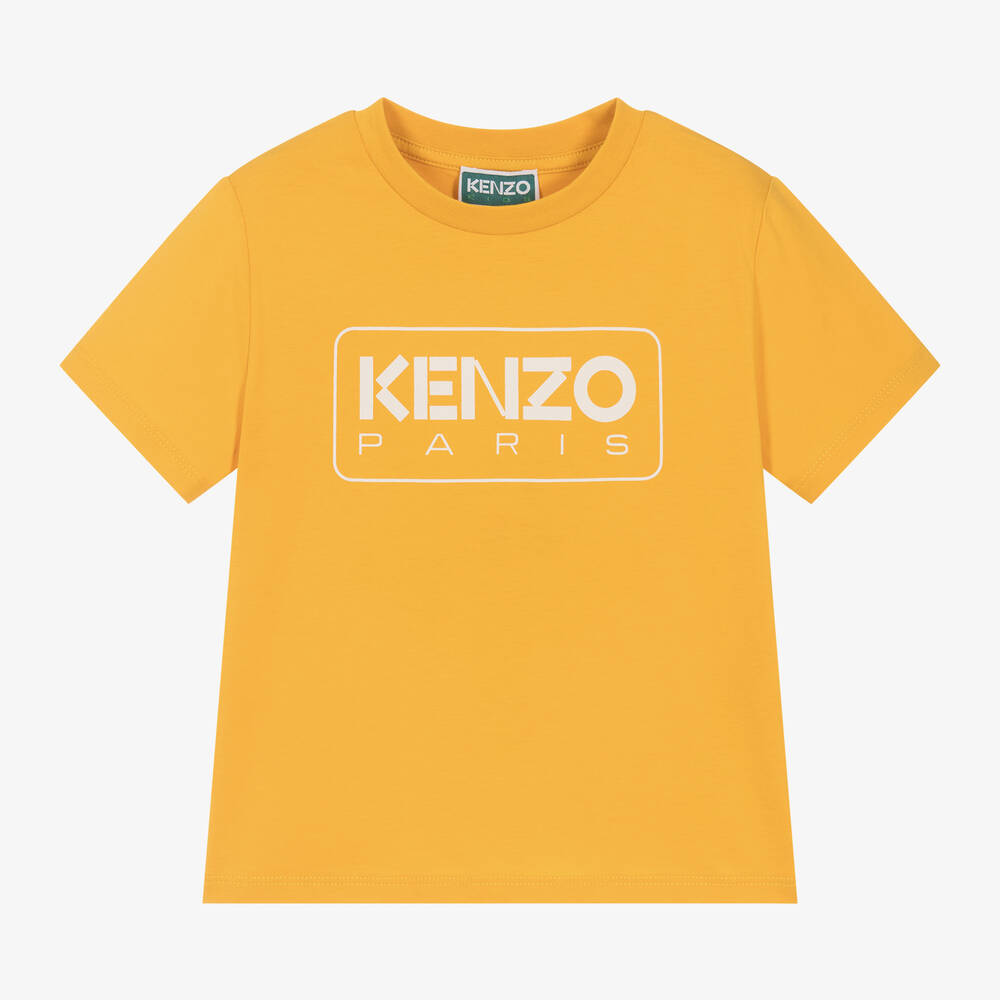 KENZO KIDS - Yellow Kenzo Paris Organic Cotton T-Shirt | Childrensalon